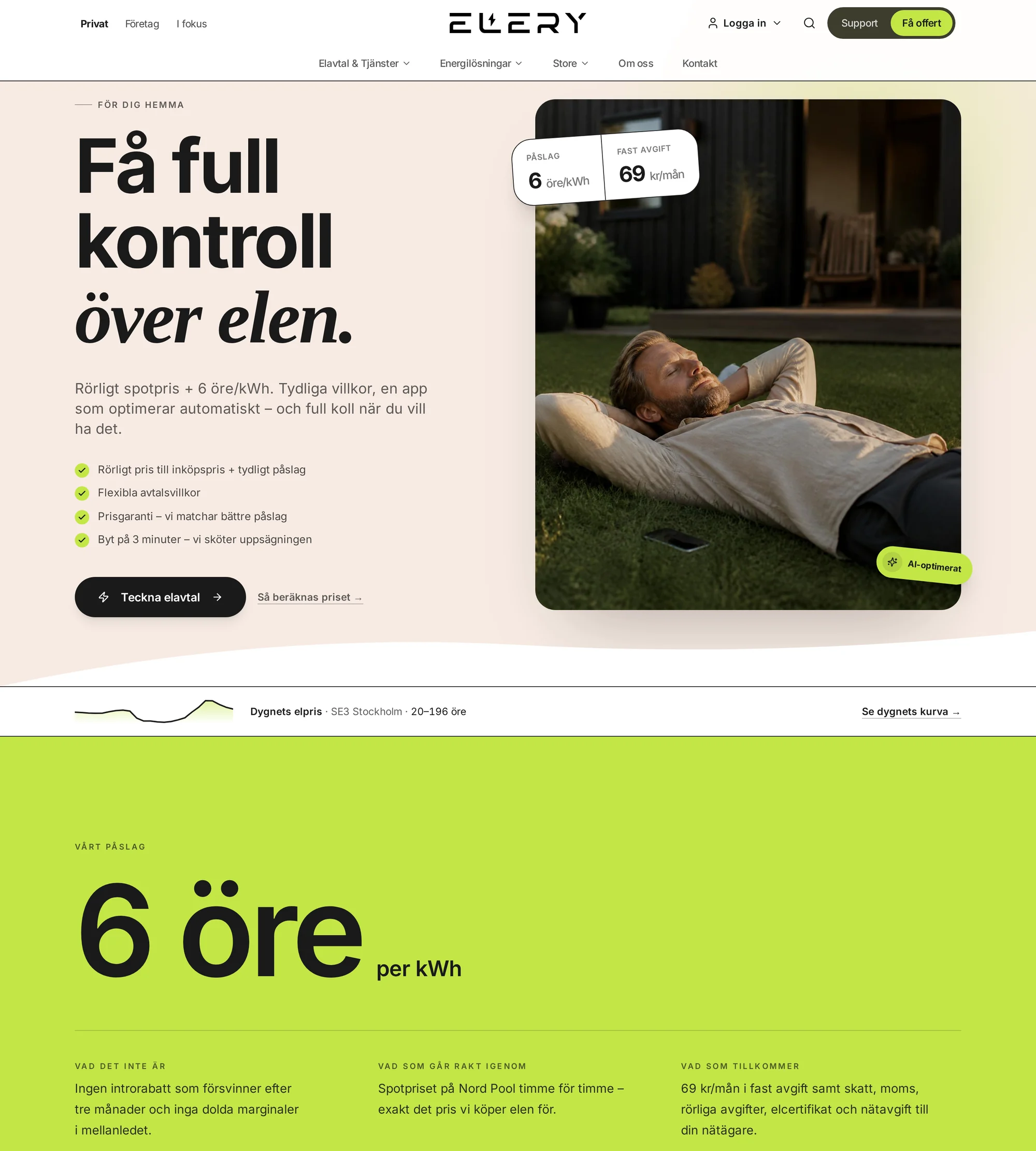 Case: Elery — startsida